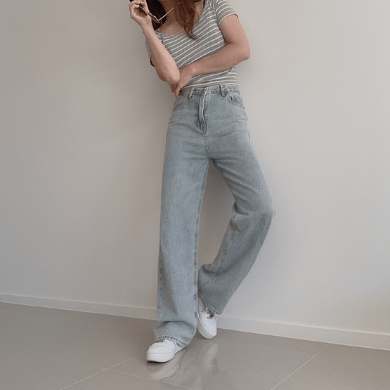 Classic high waisted wide leg jeans – Dazzle A.